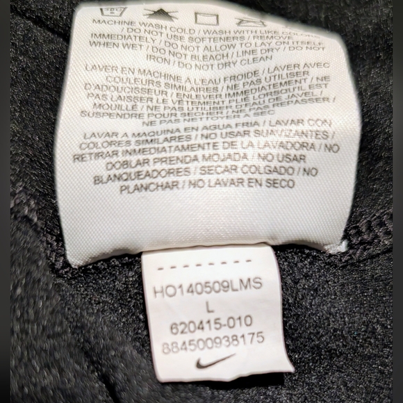 Nike Dri-fit Long Sleeve Black Cowl Neck Top Large Excellent Condition - Picture 5 of 11